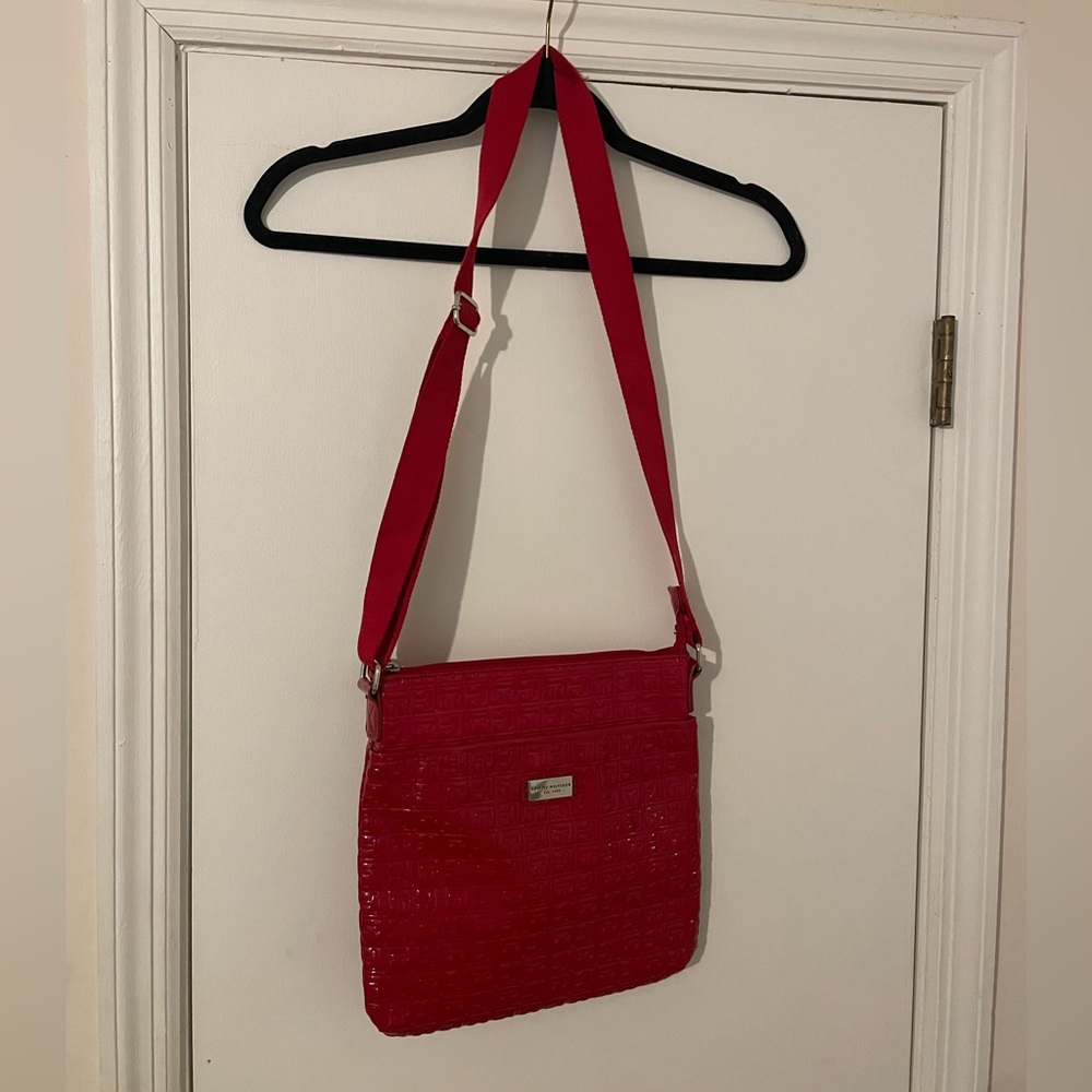 Tommy Hilfiger Red Quilted Crossbody Bag with Adjustable Strap